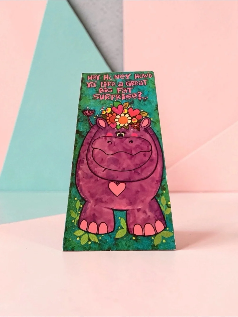 Vtg. Allied Paper Incorporated Adult Humor Hey Honey Tall Greeting Card Unused